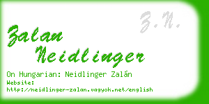 zalan neidlinger business card